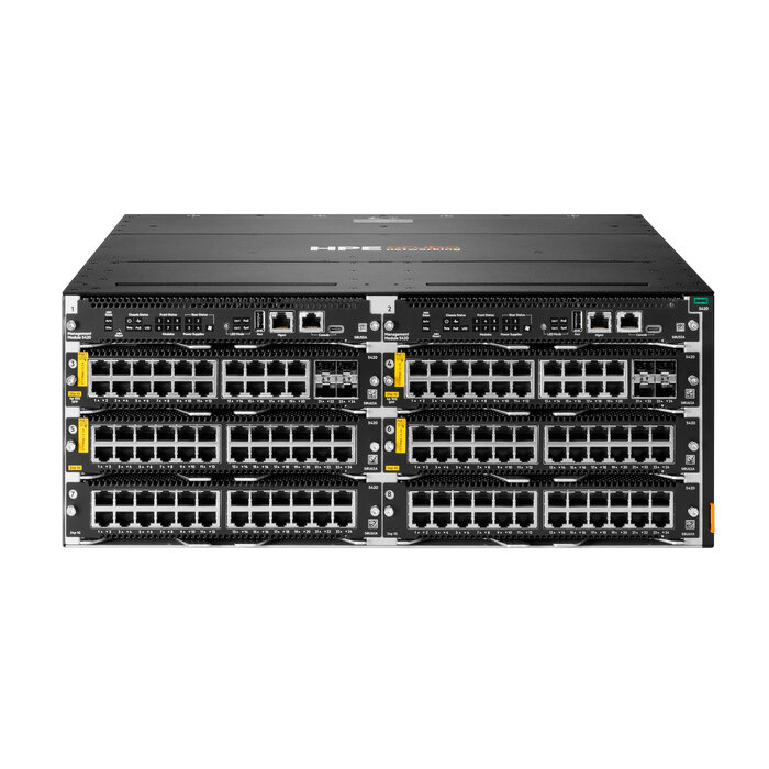 HP Enterprise HPE Aruba Networking CX 5420 6-slot Switch Managed L3 Power over Ethernet (PoE) 4U Zwart