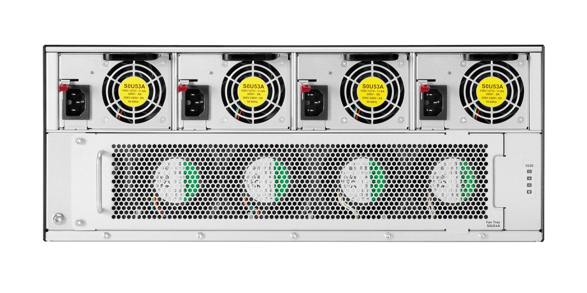 HP Enterprise HPE Aruba Networking CX 5420 6-slot Switch Managed L3 Power over Ethernet (PoE) 4U Zwart