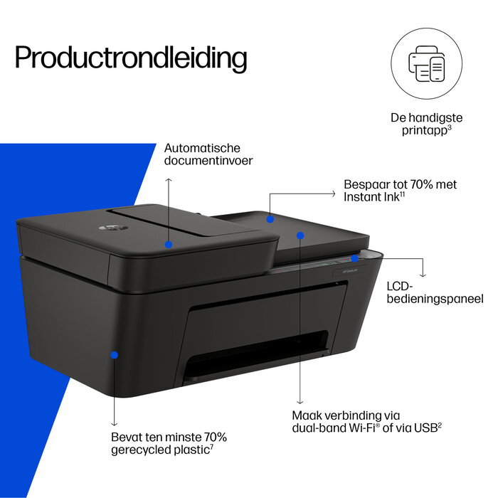 HP Enterprise HP DeskJet 4320 Draadloos All-in-One Kleur Printer, Instant Ink