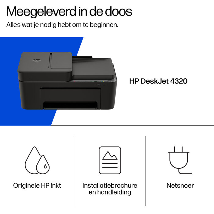 HP Enterprise HP DeskJet 4320 Draadloos All-in-One Kleur Printer, Instant Ink