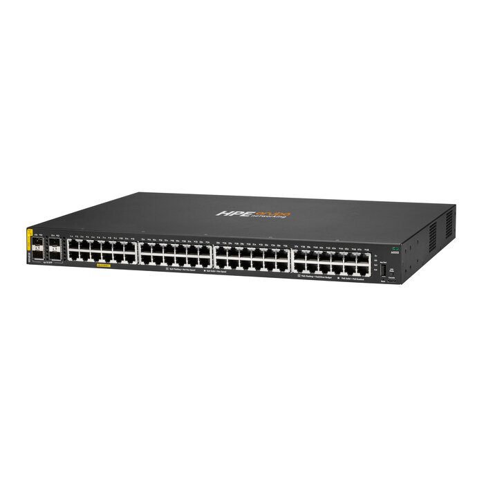 HP Enterprise HPE Aruba Networking CX 6000 Managed L2/L3 Gigabit Ethernet (10/100/1000) Power over Ethernet (PoE) 1U Zwart