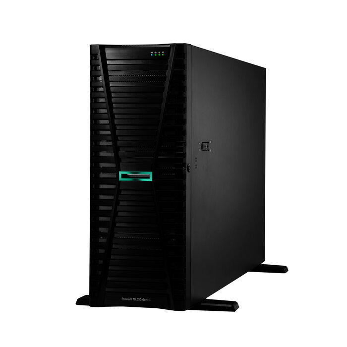 HP Enterprise HPE ProLiant ML350 Gen11 4510 12-core 64GB-R MR408i-o 8SFF 2x960GB SSD 2x1000W RPS EU server 1,92 TB Tower (4U) Intel® Xeon® Silver 2,4 GHz DDR5-SDRAM 1000 W
