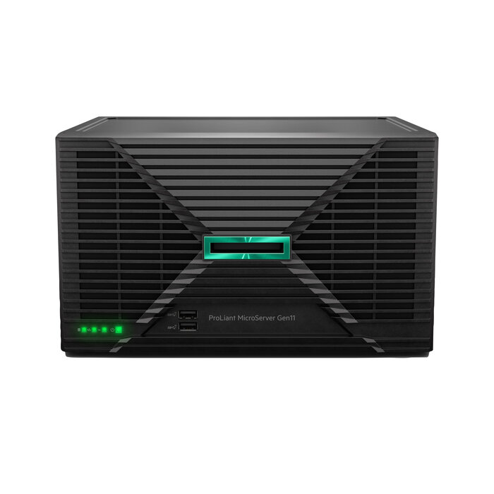 HP Enterprise HPE ProLiant MicroServer Gen11 G7400 2c 16GB-U 4LFF-NHP 1TB HDD 180W Ext PS EMEA Cmp Module server Ultra Micro Tower Intel® Pentium® Gold 3,7 GHz DDR5-SDRAM