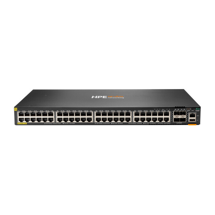 HP Enterprise HPE Aruba Networking CX 6200F 48G Class-4 PoE 4SFP+ 370W Switch Managed L3 Gigabit Ethernet (10/100/1000) Power over Ethernet (PoE) 1U