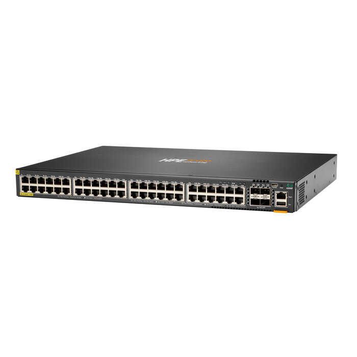 HP Enterprise HPE Aruba Networking CX 6200F 48G Class-4 PoE 4SFP+ 370W Switch Managed L3 Gigabit Ethernet (10/100/1000) Power over Ethernet (PoE) 1U