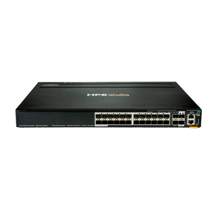 HP Enterprise HPE Aruba Networking 6300M 24p SFP 1G 2p SFP28 25G MACsec 2p SFP56 50G Switch Managed L3 10G Ethernet (100/1000/10000) Power over Ethernet (PoE) 1U Zwart