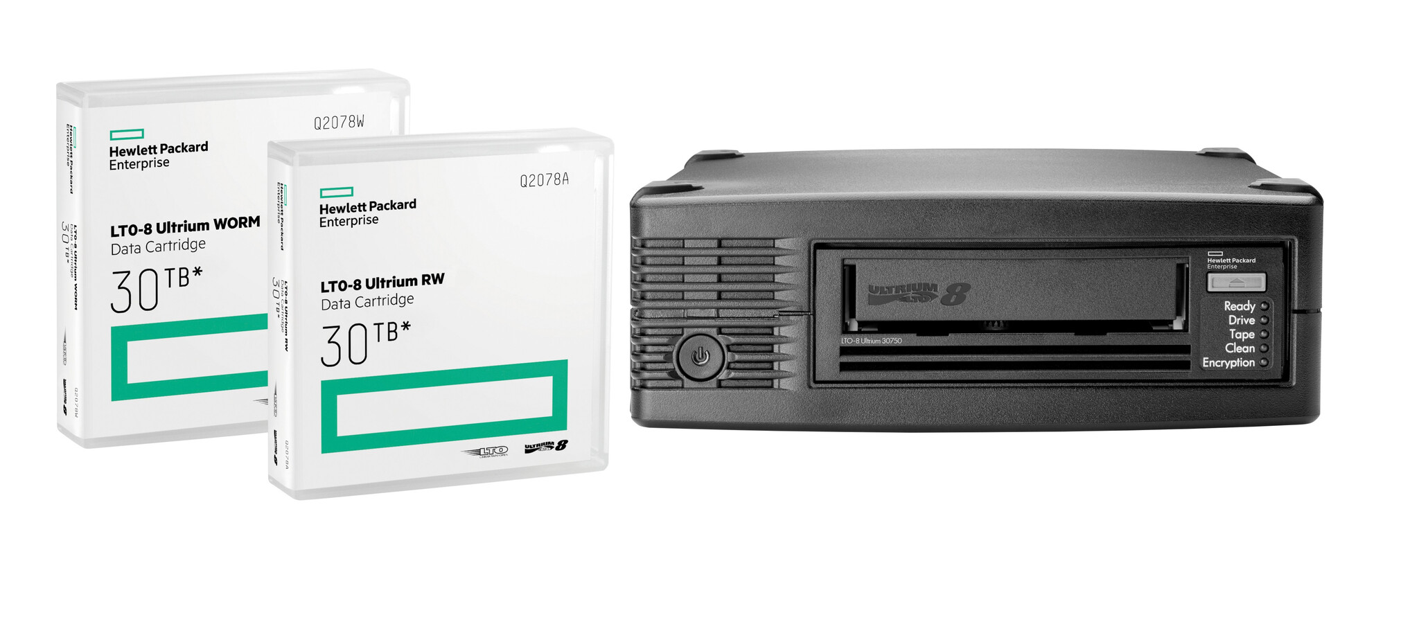 HP Enterprise HPE StoreEver LTO-8 Ultrium 30750 External Tape Drive Opslagschijf Tapecassette 12 GB