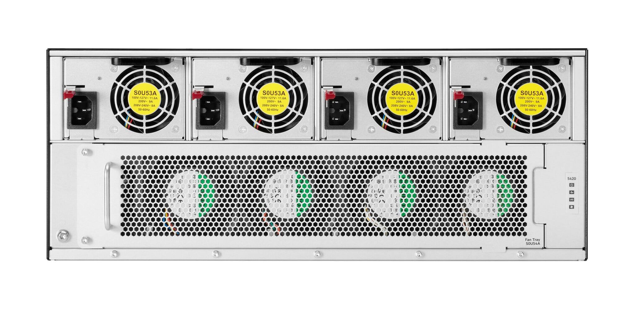 HP Enterprise HPE Aruba Networking CX 5420 6-slot Switch Managed L3 Power over Ethernet (PoE) 4U Zwart