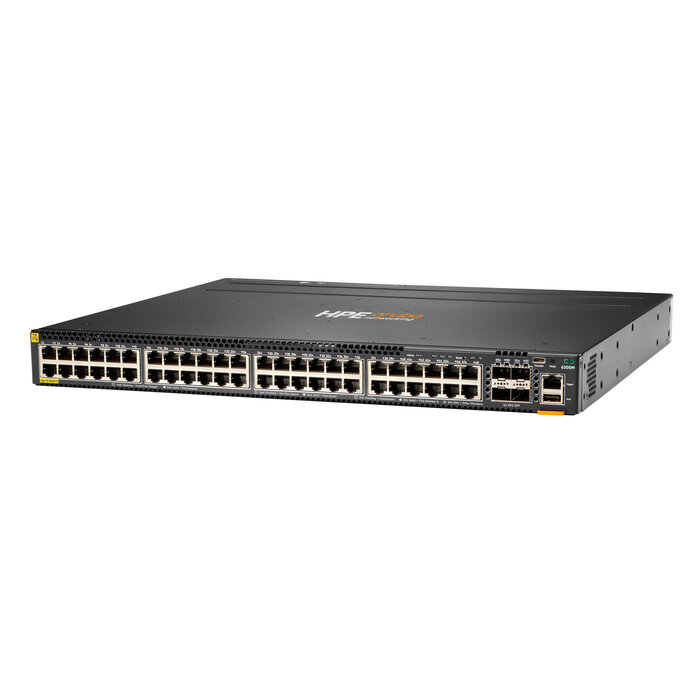 HP Enterprise HPE Aruba Networking CX 6300M 48-port 1GbE Class 4 PoE and 4-port SFP56 Switch Managed L3 Gigabit Ethernet (10/100/1000) Power over Ethernet (PoE) 1U Zwart