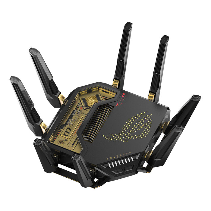 Asus ASUS ROG Rapture GT-BE98 draadloze router 10 Gigabit Ethernet Quad-band (2.4 GHz / 5 GHz-1 / 5 GHz-2 / 6 GHz) Zwart