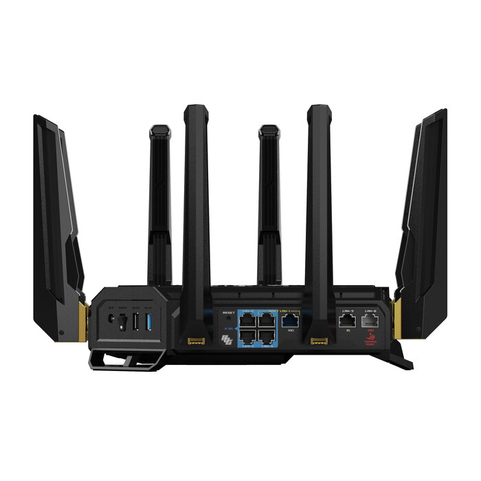Asus ASUS ROG Rapture GT-BE98 draadloze router 10 Gigabit Ethernet Quad-band (2.4 GHz / 5 GHz-1 / 5 GHz-2 / 6 GHz) Zwart