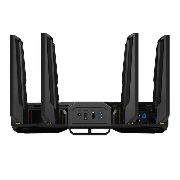 Asus ASUS ROG Rapture GT-BE98 draadloze router 10 Gigabit Ethernet Quad-band (2.4 GHz / 5 GHz-1 / 5 GHz-2 / 6 GHz) Zwart