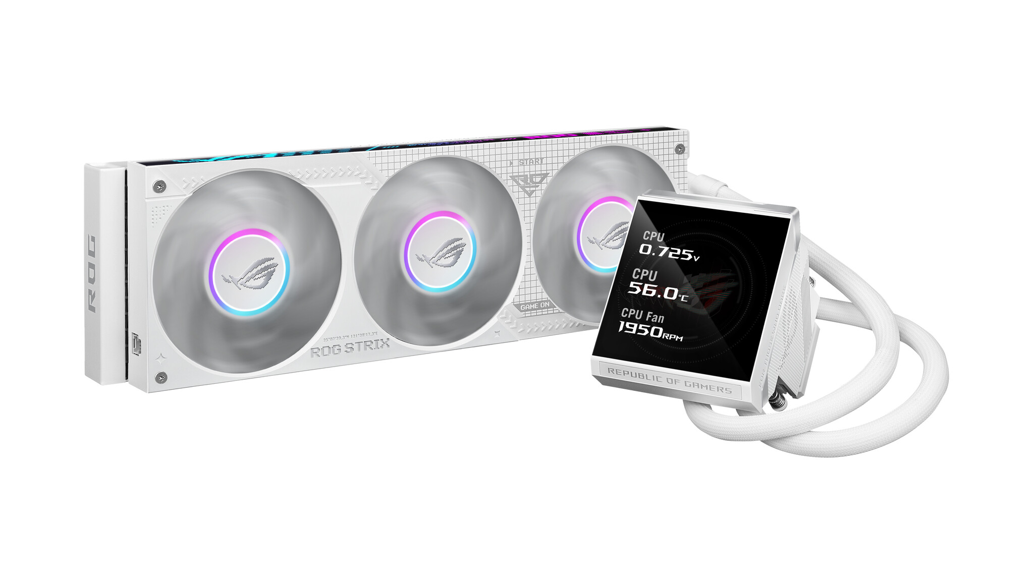 Asus ASUS ROG Strix LC IV 360 ARGB LCD White Edition Processor Kit voor vloeistofkoeling 12 cm Wit