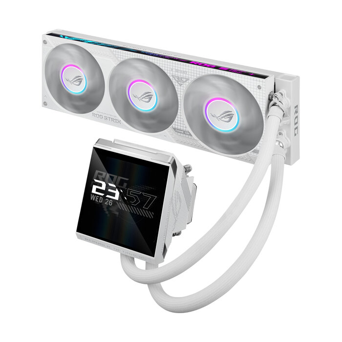 Asus ASUS ROG Strix LC IV 360 ARGB LCD White Edition Processor Kit voor vloeistofkoeling 12 cm Wit