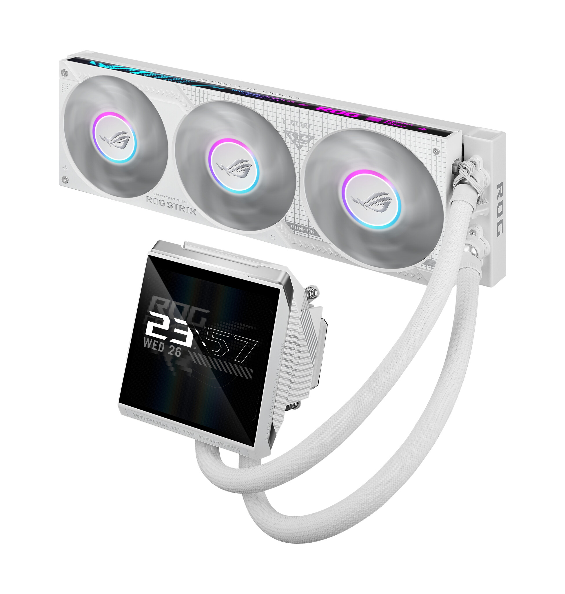 Asus ASUS ROG Strix LC IV 360 ARGB LCD White Edition Processor Kit voor vloeistofkoeling 12 cm Wit