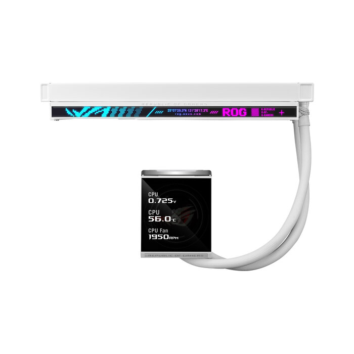 Asus ASUS ROG Strix LC IV 360 ARGB LCD White Edition Processor Kit voor vloeistofkoeling 12 cm Wit