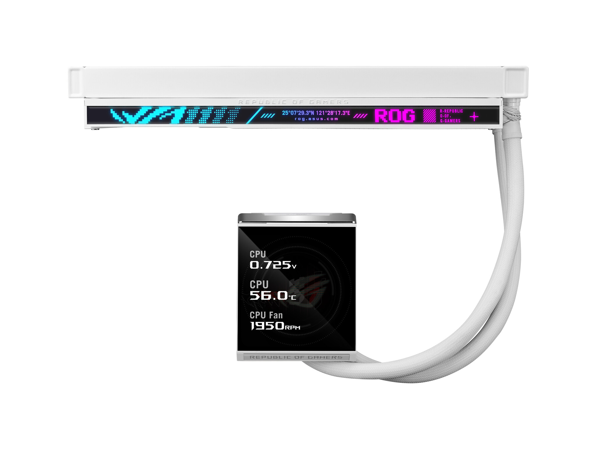 Asus ASUS ROG Strix LC IV 360 ARGB LCD White Edition Processor Kit voor vloeistofkoeling 12 cm Wit