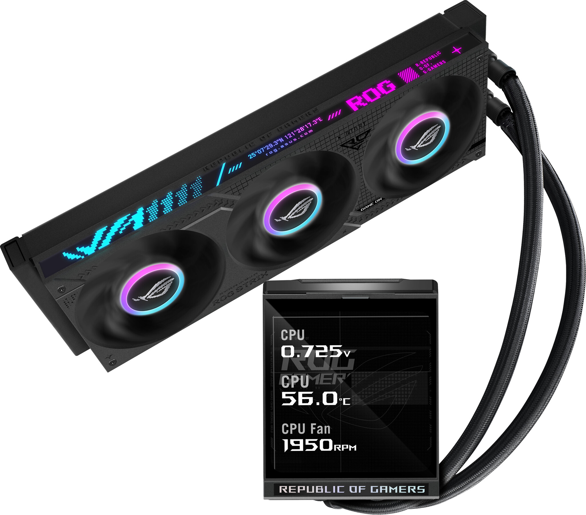 Asus ASUS ROG Strix LC IV 360 ARGB LCD Processor Alles-in-één vloeistofkoeler 12 cm Zwart