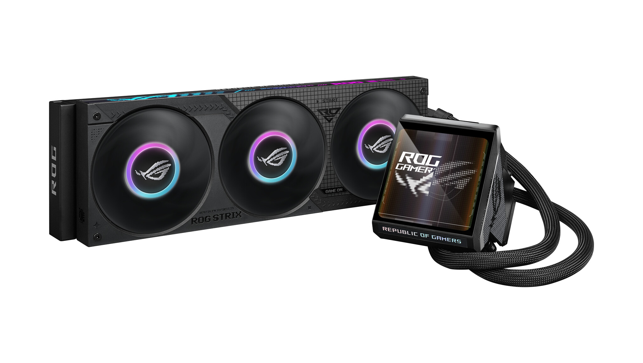 Asus ASUS ROG Strix LC IV 360 ARGB LCD Processor Alles-in-één vloeistofkoeler 12 cm Zwart