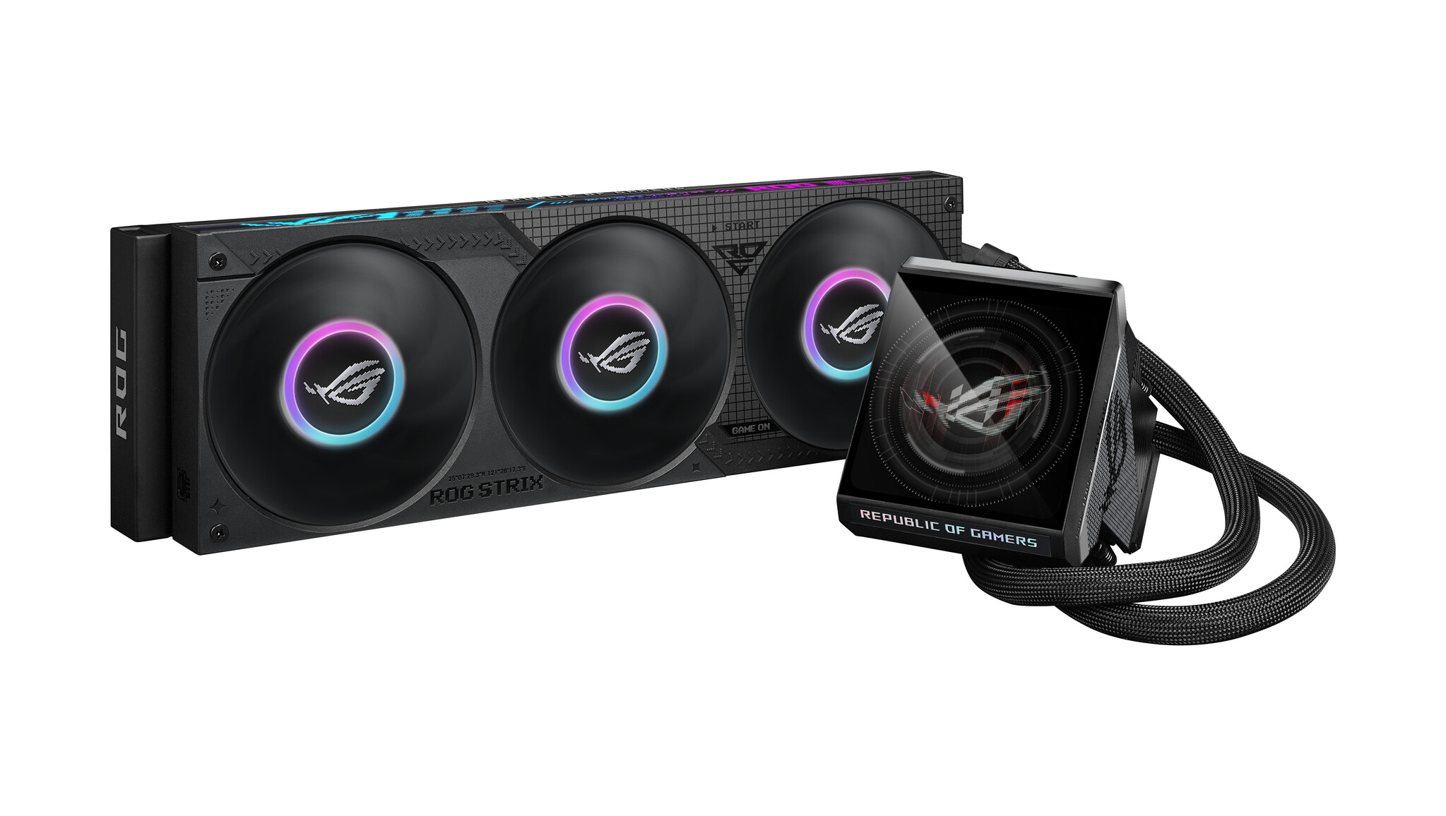Asus ASUS ROG Strix LC IV 360 ARGB LCD Processor Alles-in-één vloeistofkoeler 12 cm Zwart