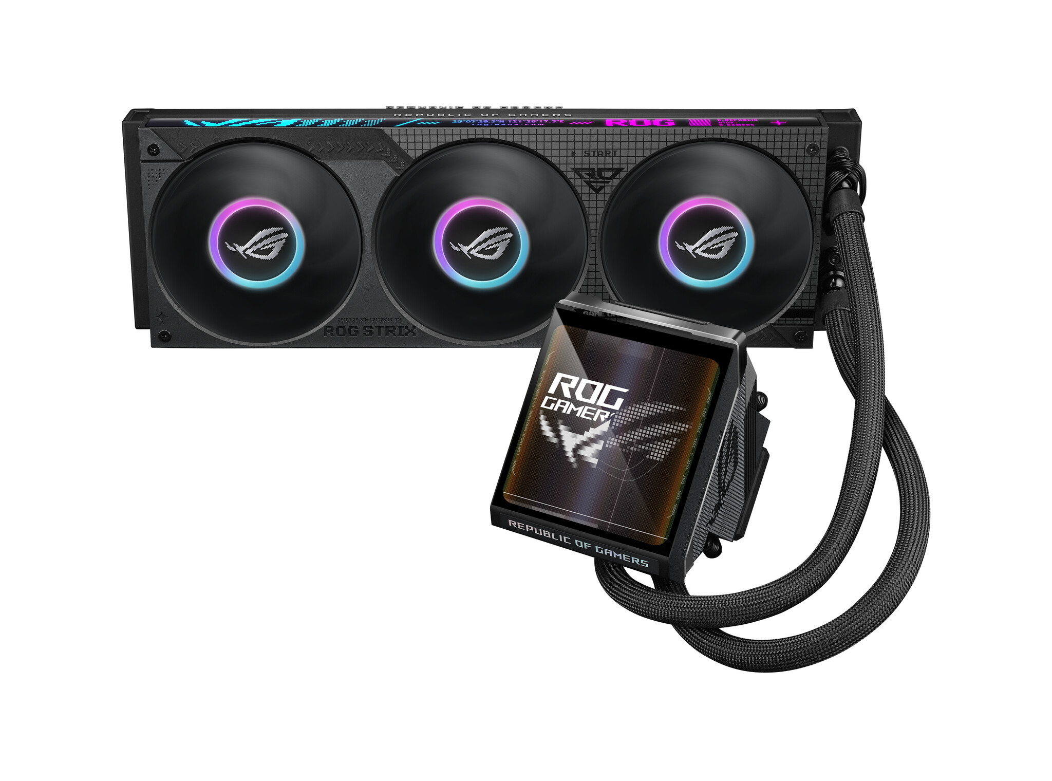 Asus ASUS ROG Strix LC IV 360 ARGB LCD Processor Alles-in-één vloeistofkoeler 12 cm Zwart