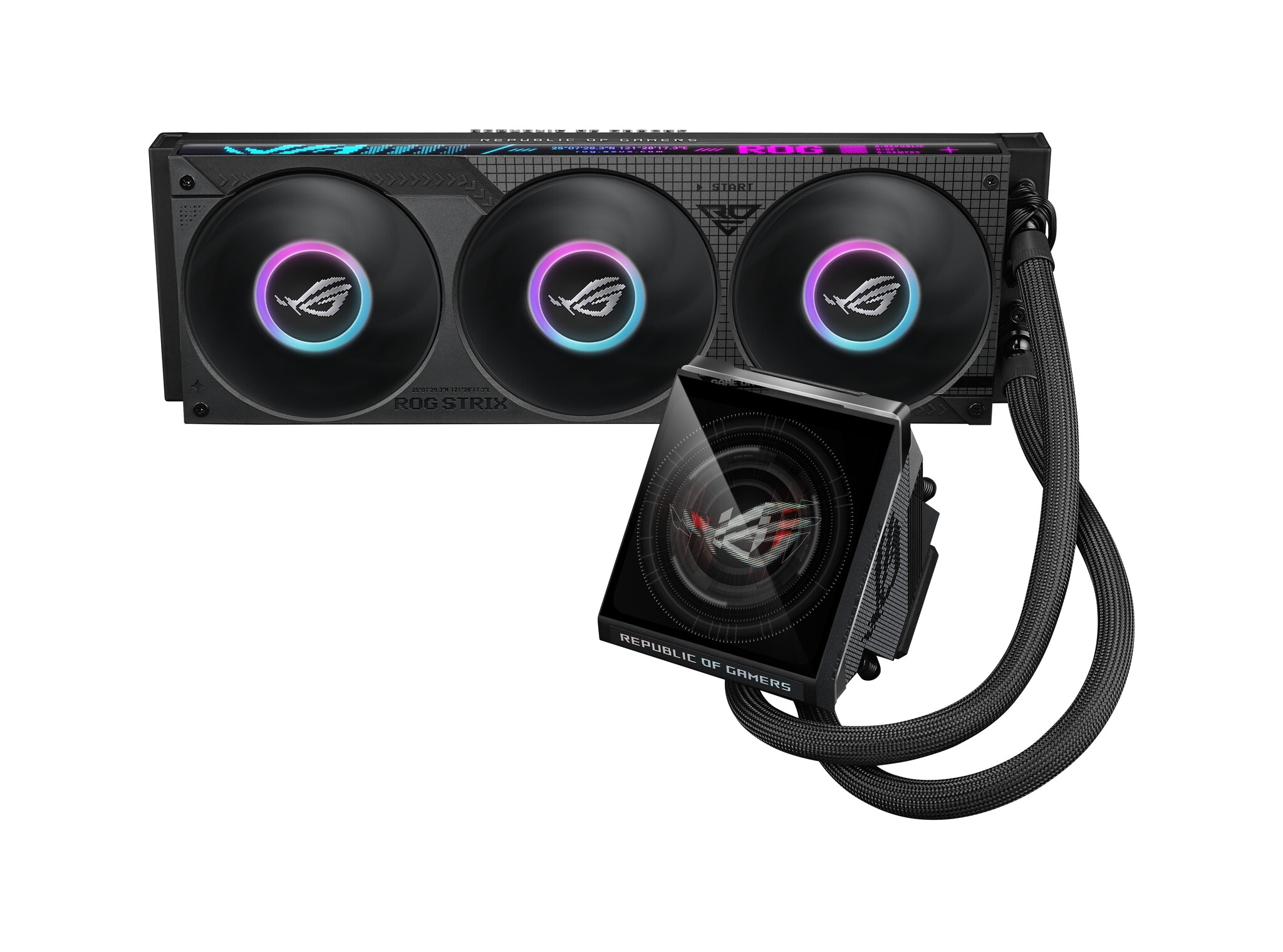 Asus ASUS ROG Strix LC IV 360 ARGB LCD Processor Alles-in-één vloeistofkoeler 12 cm Zwart