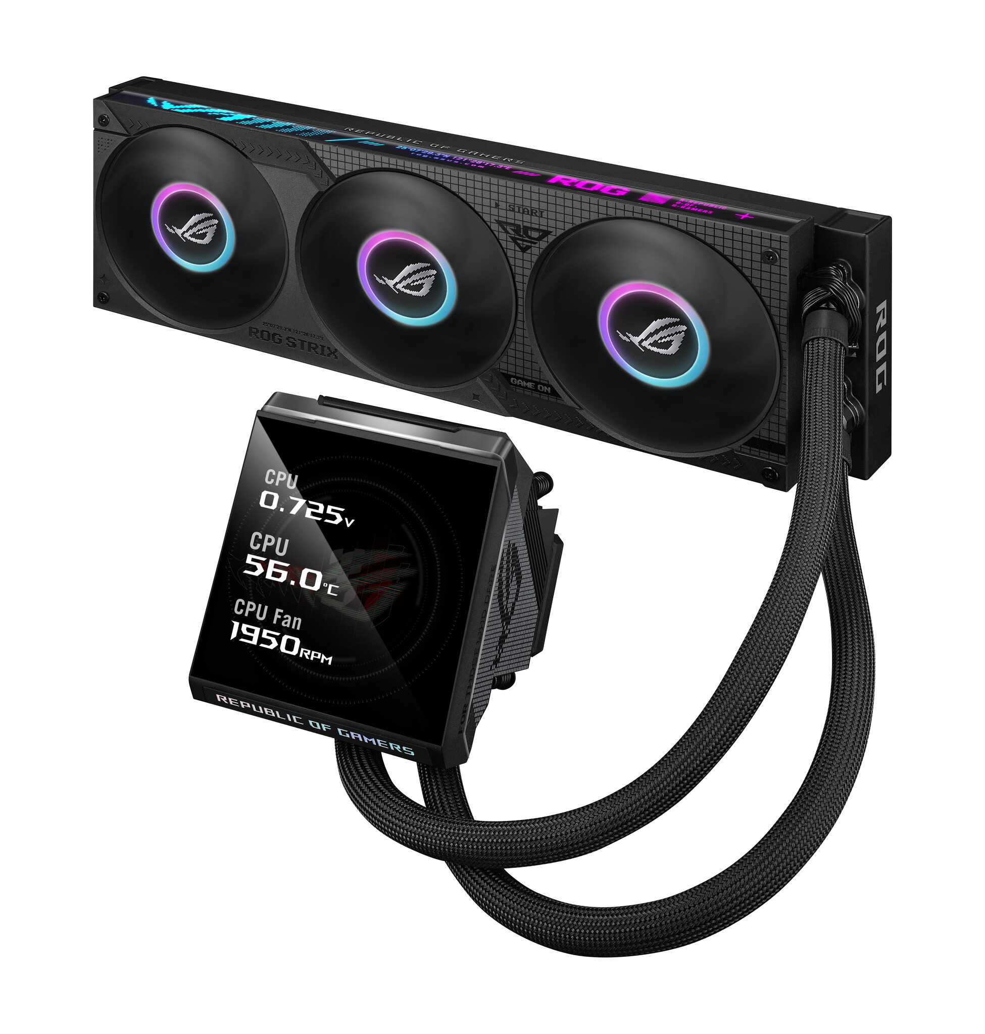 Asus ASUS ROG Strix LC IV 360 ARGB LCD Processor Alles-in-één vloeistofkoeler 12 cm Zwart
