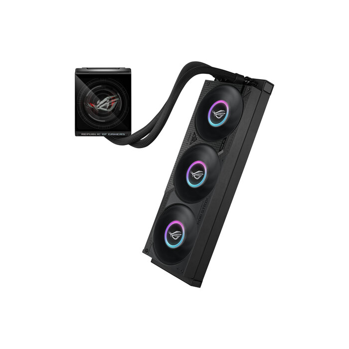 Asus ASUS ROG Strix LC IV 360 ARGB LCD Processor Alles-in-één vloeistofkoeler 12 cm Zwart