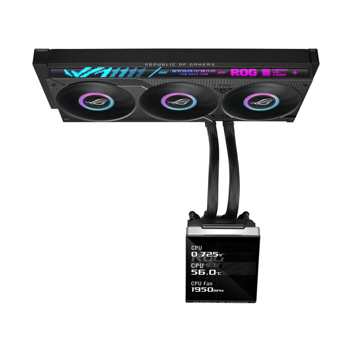 Asus ASUS ROG Strix SLC IV 360 ARGB LCD Processor Alles-in-één vloeistofkoeler 12 cm Zwart 1 stuk(s)