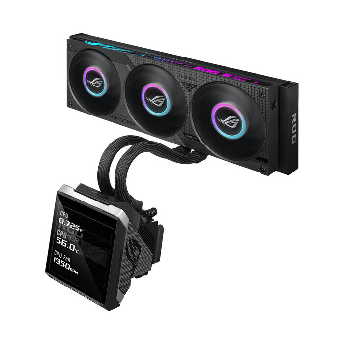 Asus ASUS ROG Strix SLC IV 360 ARGB LCD Processor Alles-in-één vloeistofkoeler 12 cm Zwart 1 stuk(s)