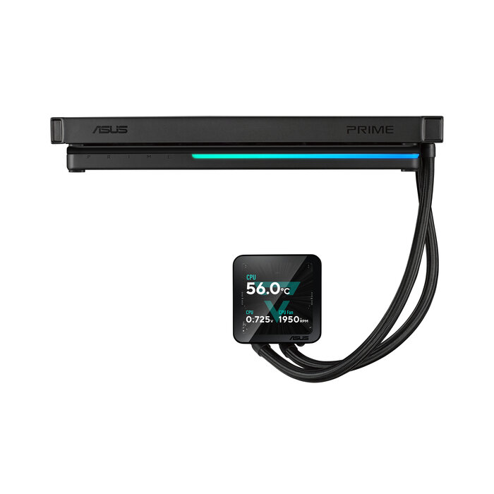Asus ASUS PRIME LC II 360 ARGB LCD Processor Alles-in-één vloeistofkoeler 12 cm Zwart 1 stuk(s)