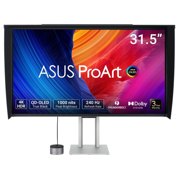 Asus ASUS ProArt OLED PA32UCDMR-K computer monitor 80 cm (31.5") 3840 x 2160 Pixels 4K Ultra HD QD-OLED Zwart, Zilver