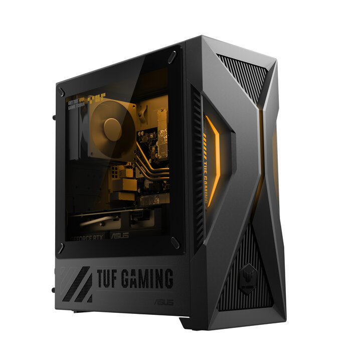 Asus ASUS TUF Gaming T500 T500MV-07240H242W Intel Core 7 240H 32 GB DDR5-SDRAM 1 TB SSD NVIDIA GeForce RTX 5060 Ti Windows 11 Home Mini Tower PC Zwart, Grijs