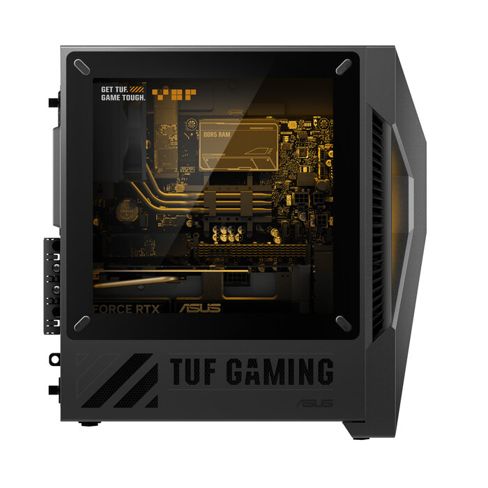 Asus ASUS TUF Gaming T500 T500MV-07240H242W Intel Core 7 240H 32 GB DDR5-SDRAM 1 TB SSD NVIDIA GeForce RTX 5060 Ti Windows 11 Home Mini Tower PC Zwart, Grijs