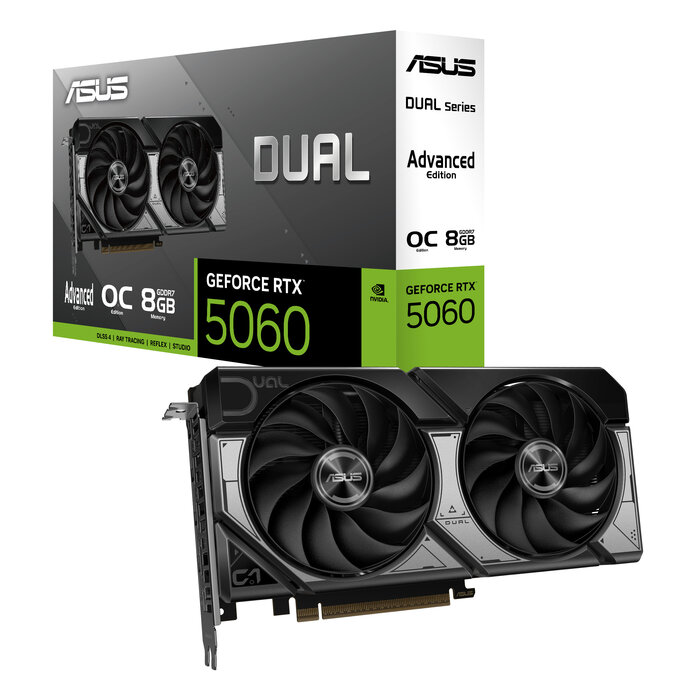 Asus ASUS Dual -RTX5060-O8G-A NVIDIA GeForce RTX 5060 8 GB GDDR7
