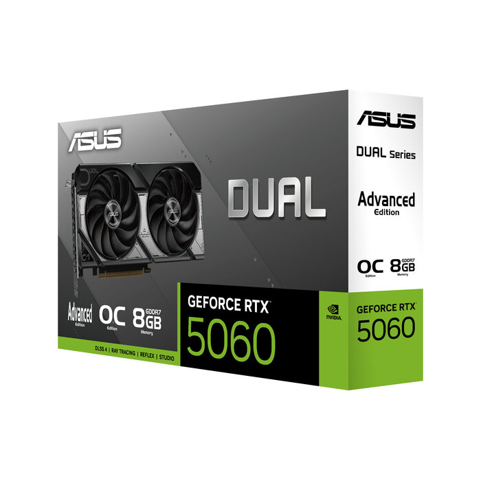 Asus ASUS Dual -RTX5060-O8G-A NVIDIA GeForce RTX 5060 8 GB GDDR7