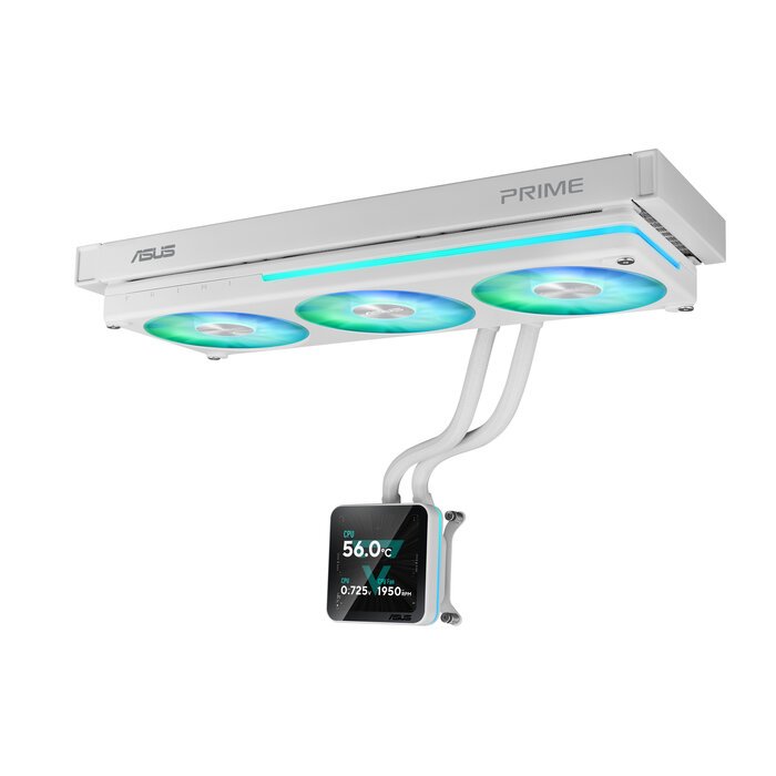Asus ASUS PRIME SLC II 360 ARGB LCD WHT Processor Alles-in-één vloeistofkoeler 12 cm Wit 1 stuk(s)