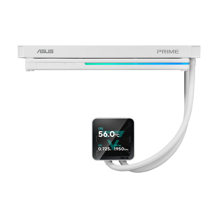Asus ASUS PRIME LC II 360 ARGB LCD WHT Processor Alles-in-één vloeistofkoeler 12 cm Wit 1 stuk(s)