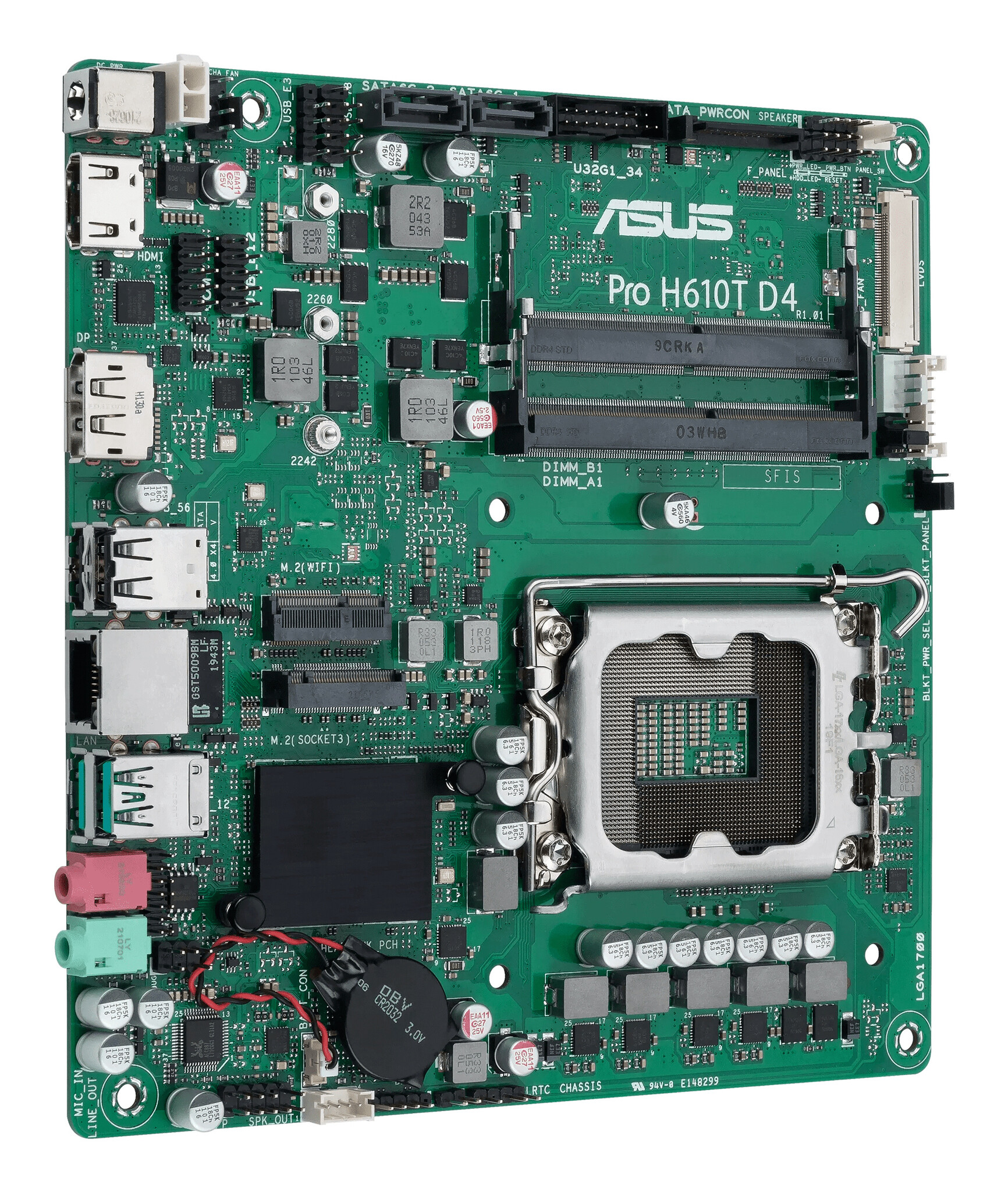 Asus ASUS Pro H610T D4-CSM Intel H610 LGA 1700 Thin Mini ITX