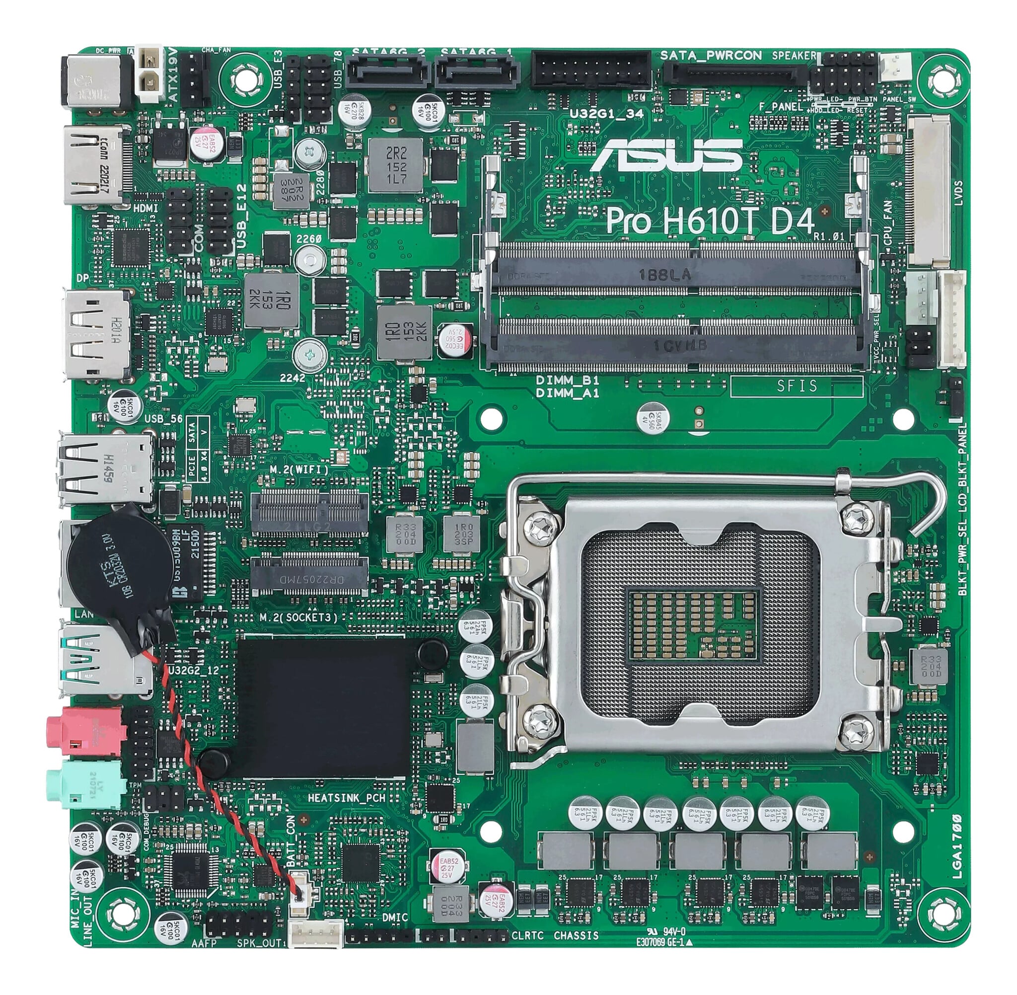 Asus ASUS Pro H610T D4-CSM Intel H610 LGA 1700 Thin Mini ITX