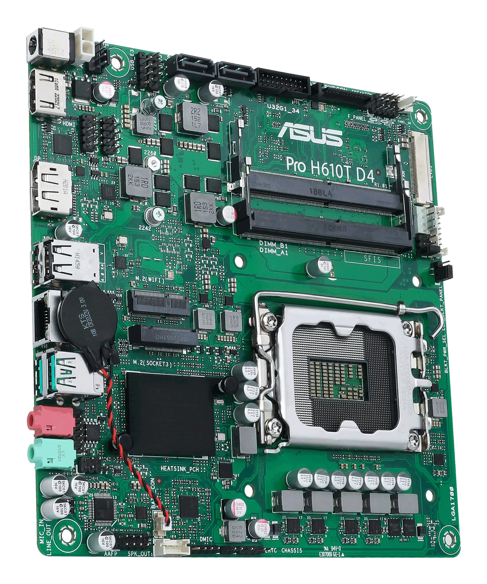 Asus ASUS Pro H610T D4-CSM Intel H610 LGA 1700 Thin Mini ITX