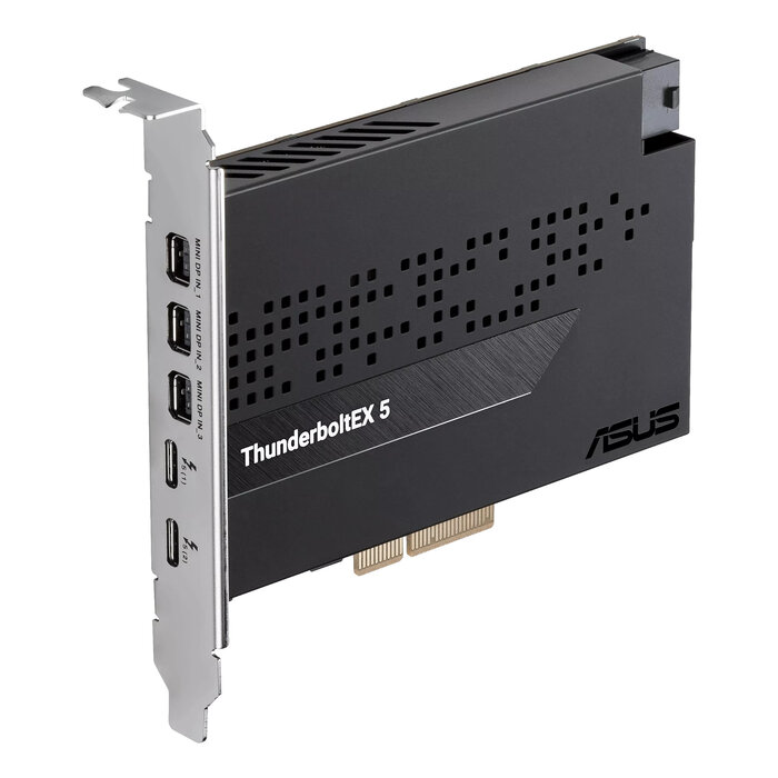 Asus ASUS ThunderboltEX 5 interfacekaart/-adapter Intern Mini DisplayPort, USB 2.0, PCIe, USB Type-C, Thunderbolt, VGA