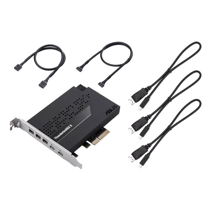 Asus ASUS ThunderboltEX 5 interfacekaart/-adapter Intern Mini DisplayPort, USB 2.0, PCIe, USB Type-C, Thunderbolt, VGA