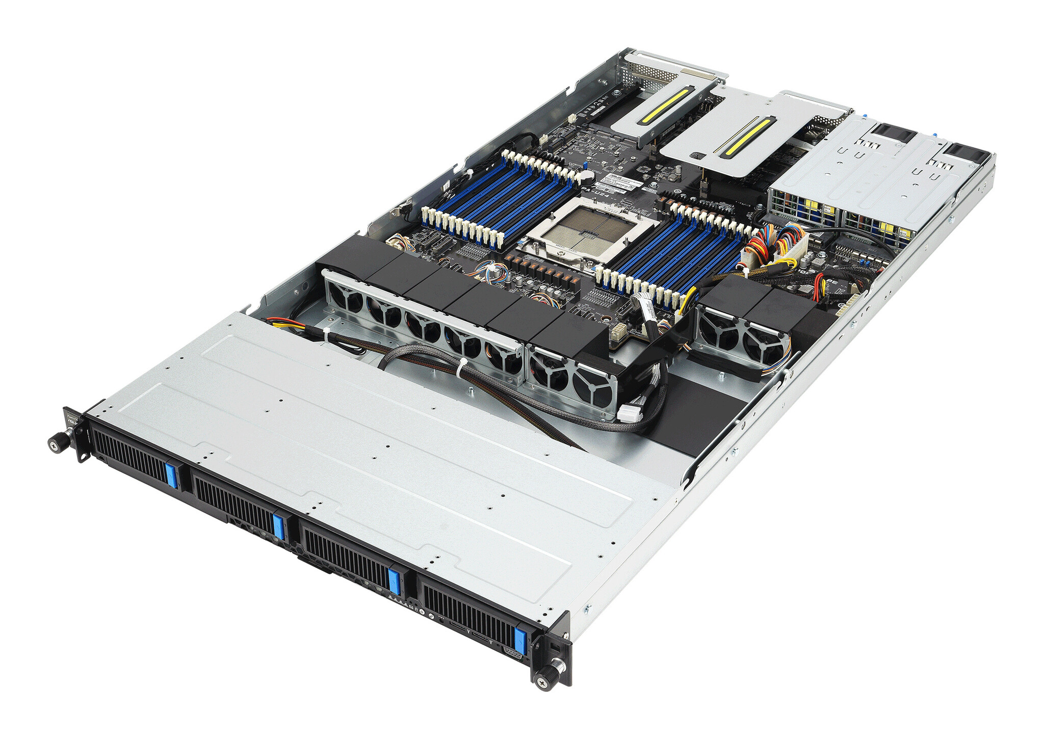 Asus ASUS RS501A-E12-RS4 LGA 6096 Rack (1U) Zwart, Zilver