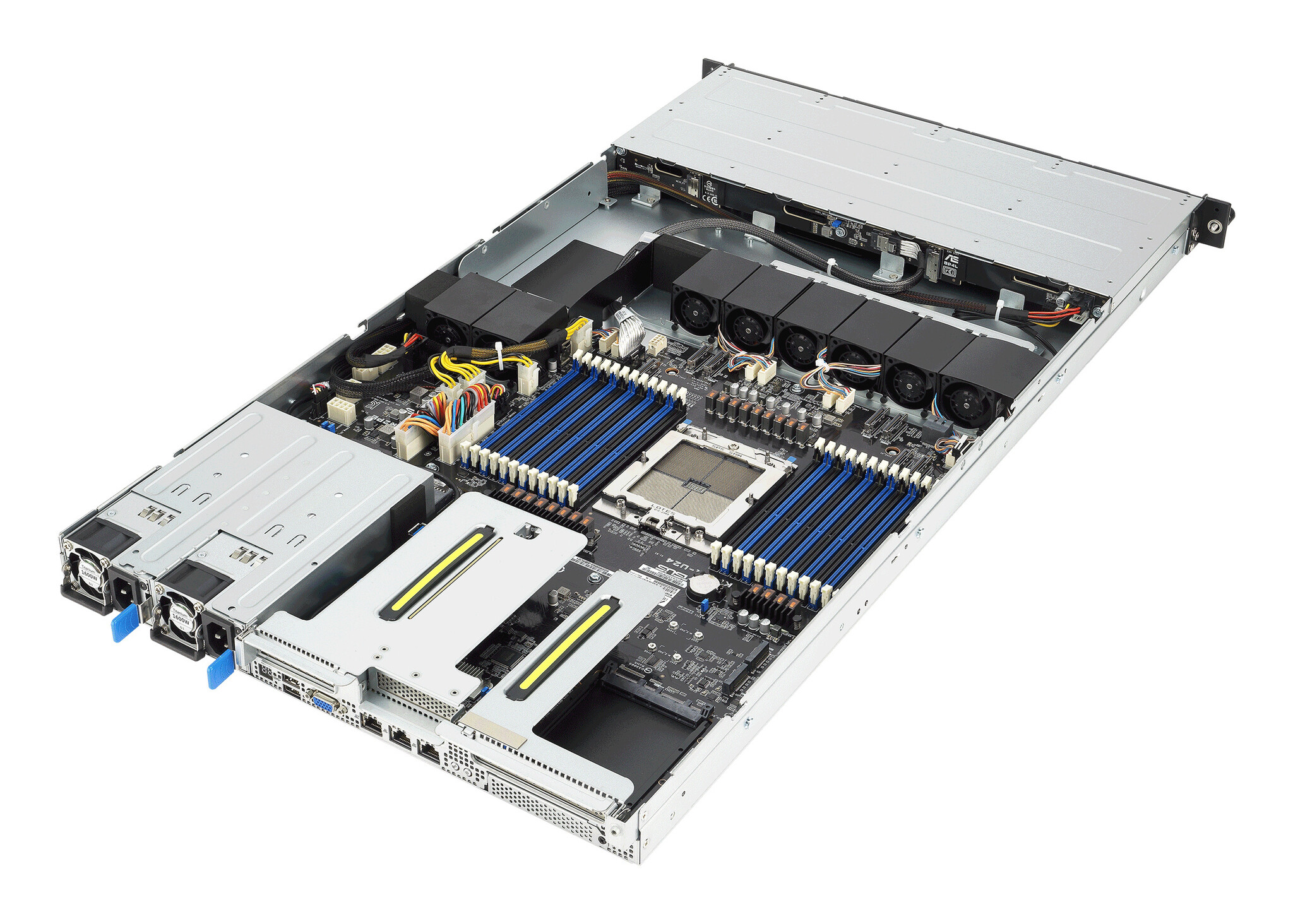 Asus ASUS RS501A-E12-RS4 LGA 6096 Rack (1U) Zwart, Zilver