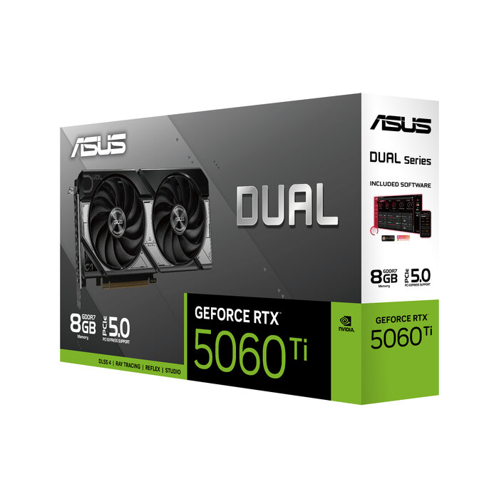 Asus ASUS Dual -RTX5060TI-8G NVIDIA GeForce RTX 5060 Ti 8 GB GDDR7