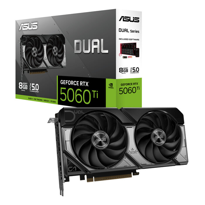 Asus ASUS Dual -RTX5060TI-8G NVIDIA GeForce RTX 5060 Ti 8 GB GDDR7