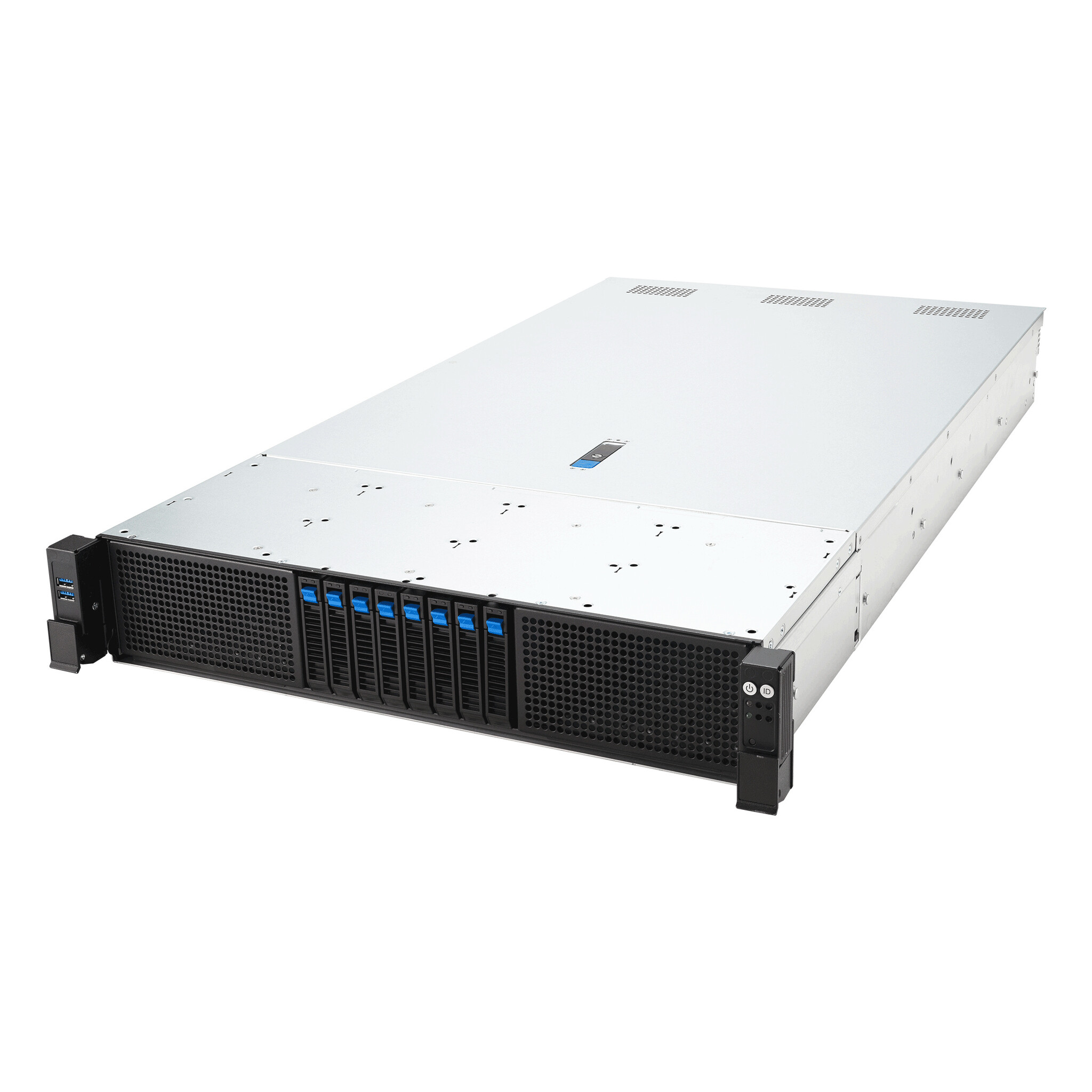 Asus ASUS RS720-E12-RS8G Rack (2U) Zwart, Zilver