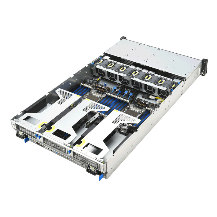 Asus ASUS RS720-E12-RS8G Rack (2U) Zwart, Zilver