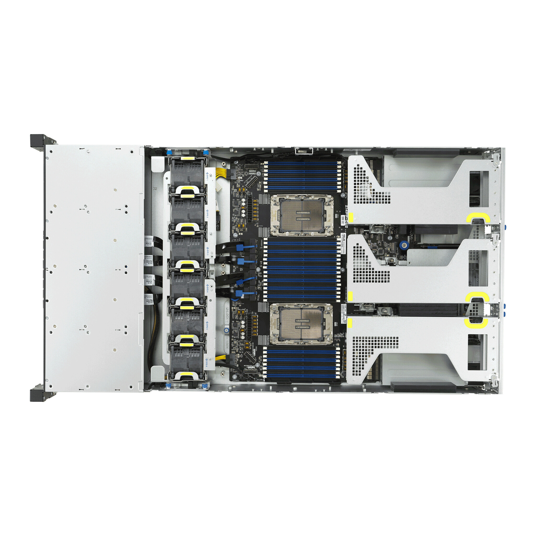 Asus ASUS RS720-E12-RS8G Rack (2U) Zwart, Zilver